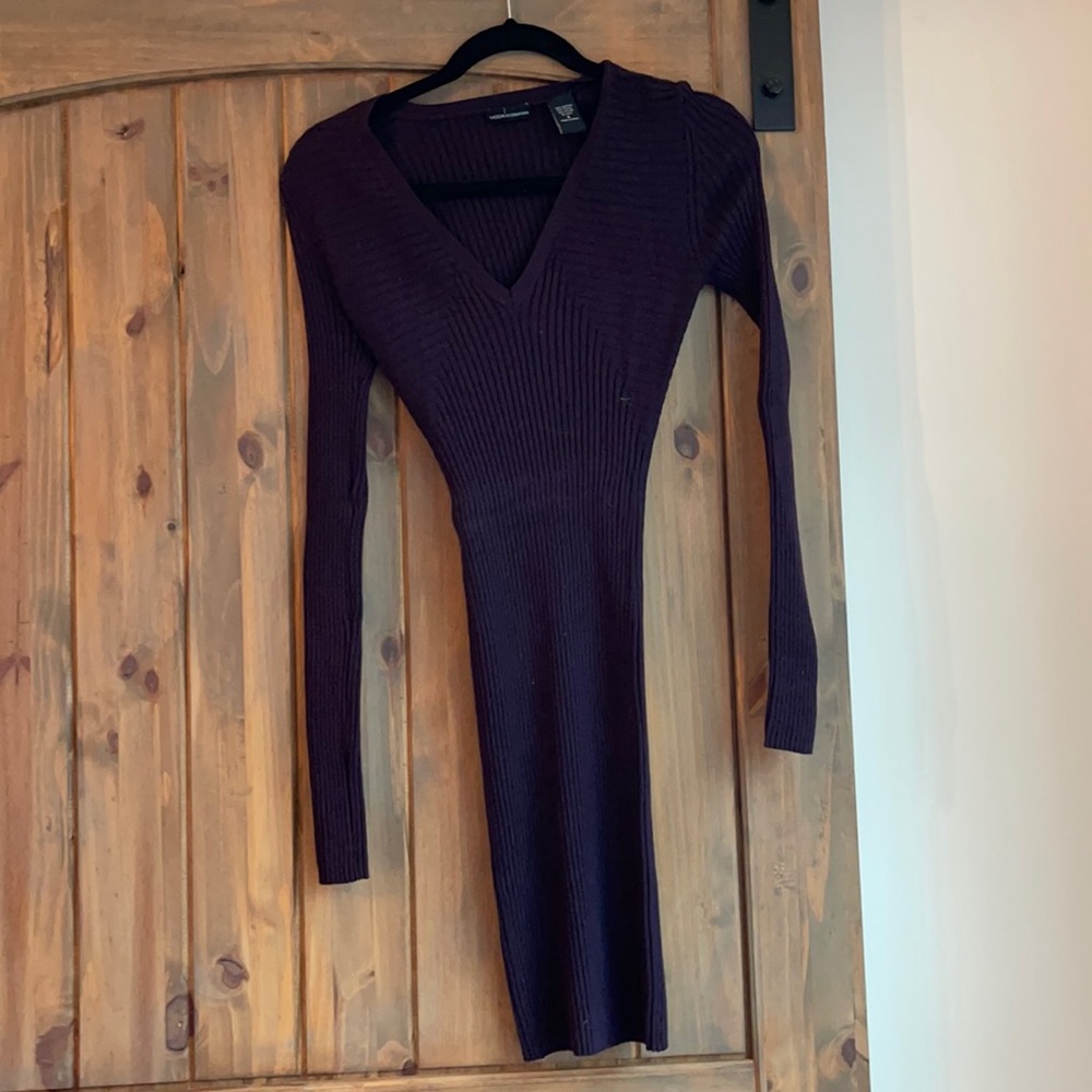 Eggplant stretch dress